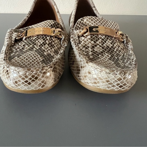 Coach‎ Olive Snakeskin Print Loafers - Picture 2 of 10